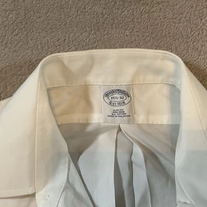Brooks Brothers Slim Fit Hemden 15,5 32 weiß Knopfleiste französische Manschette - Bild 1 von 6