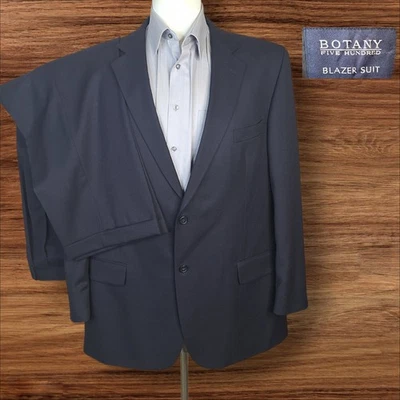 Traje de 2 piezas Botany 500 para hombre 46R 40X31 azul marino oscuro SV lana Canadá Foto 1 de 4
