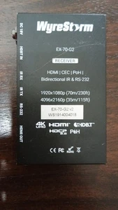 Receptor WyreStorm EX-70-G2 4k UHD CEC/PoH/Bidireccional IR y RS-232 - Imagen 1 de 5