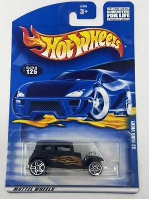 Ford Vicky Hot Rod Flames #125 B2 2001 Hot Wheels Flat Black 32 Foto 1 de 4