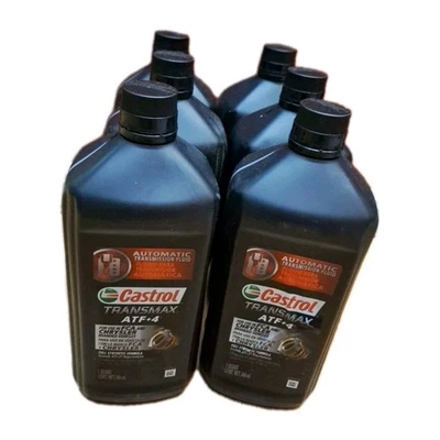 6 Castrol Transmax ATF+4 Automatic Transmission Fluid for FCA & Crysler 1 qt×6 - Image 1 of 4