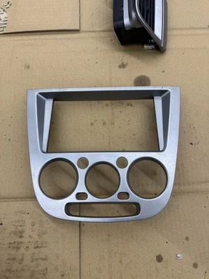 2002-2004 Subaru Impreza WRX Front Dash Radio AC Heater Bezel Trim (Silver) - Image 1 of 4
