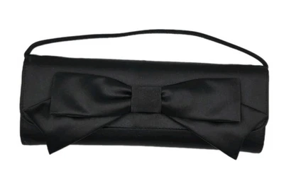 Новый с Ярлыками Hollywould для Target черный атлас вечер застежки с черный атласный бант и ручка - Изображение 1 из 4