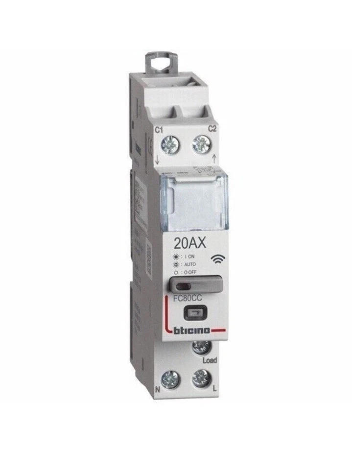 Bticino FC80CC contattore monofase 20A alimentazione 100-240VAC  1 modulo DIN - Immagine 1 di 1