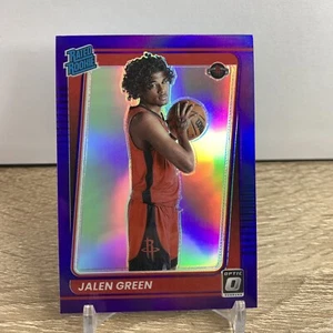 2021-22 Donruss Optic JALEN GREEN Rated Rooke Purple Prizm #159 Rockets RC - Picture 1 of 2