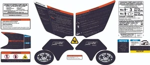 SEADOO GTX 155 2010 Graphics / Decal / Sticker Kit WARNING DECALS ONLY - Foto 1 di 1