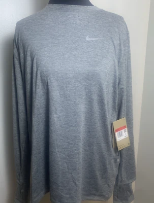 Nike женщин элемент работает длинным рукавом размер L серый/серебро |CU3277-084| - Изображение 1 из 3