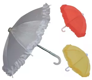 Red White or Yellow Umbrella Sized to fit 18" American Girl Size Doll - Picture 1 of 5