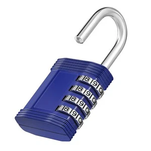 Combination Lock 4 Digit Outdoor Waterproof Padlock For School Gym Locker Fence - Picture 1 of 7
