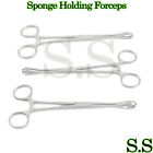 3 Sponge Holding Forceps Str 7" Surgical Instruments