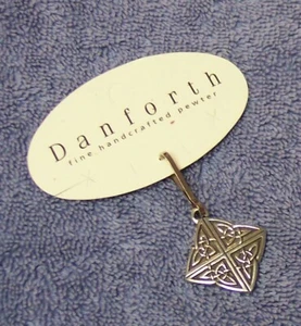 Dije de cremallera o monedero hecho a mano de peltre hecho por Danforth Pewter en Vermont - Imagen 1 de 7