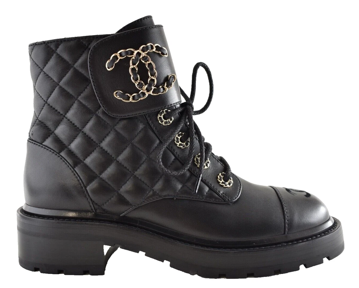 シャネルブーツ CHANEL Low (1-1.9 in) Heel Height Combat Boots for Women for sale