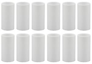 1 3/4 Inch Tall White Plastic Candle Covers Sleeves Chandelier Socket Covers 