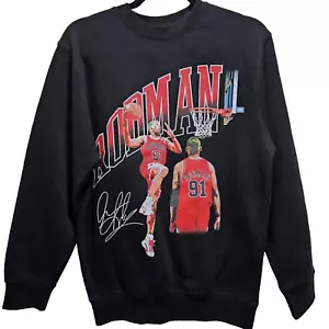 Dennis Rodman Dunk Black Crewneck Sweatshirt Herren Gr. S Freizeit Basketball - Bild 1 von 5