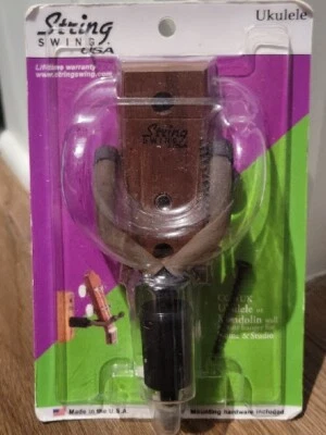 String Swing CC01UK Hardwood Home/Studio Ukelele or Mandolin Hanger, Oak. New - Image 1 of 3