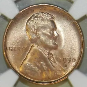 1950 S Lincoln Wheat Cent MS 67+ plus RD NGC Registry Red Penny [444] POP 17 + 2 - Picture 1 of 4