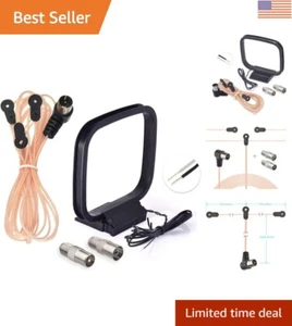Antena dipolo de 75 ohmios de fácil instalación y bucle AM para receptores de audio Bluetooth - Imagen 1 de 9