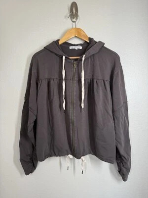 Young Fabulous & Broke Taupe/Gray Zip Up Hoodie SZ M Oversized YFB Revolve - Image 1 of 4