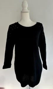 Ladies Knit Black Stud Detail Jumper by Laura Scott UK Sz 10/12 BNWT - Picture 1 of 3