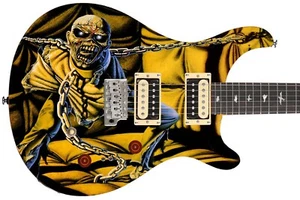 Guitar Skin Axe Wrap Re-skin Electric Bass Reface Iron Maiden Piece of Mind 1609 - Picture 1 of 17