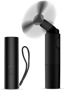 Handheld Fan Rechargeable, Mini Portable Fan Small Hand Fan, 3000mAh (Black) - Picture 1 of 5