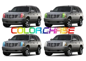Color Chasing LED Headlight Flow Halo kit for Cadillac Escalade 07-14 - Foto 1 di 10