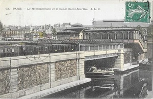 PARIS (75) Metropolitan Railway Station and Canal Saint Martin - Picture 1 of 1