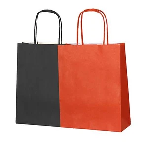 LUXURY HALLOWEEN PARTY BAGS KRAFT WITH HANDLES - Picture 1 of 1