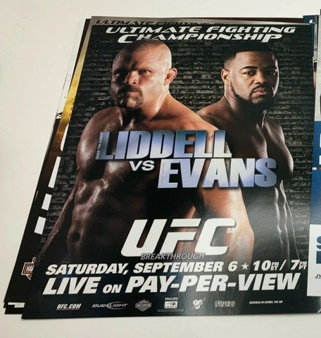 1 ORIGINAL UFC 88 EVENT 9X11 INCH POSTER NEW CONDITION CHUCK LIDDELL Cover