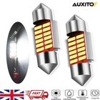 AUXITO 2X 31MM 32MM LED Plate Dome Interior Light Bulb Canbus Festoon C5W 12SMD