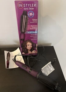 InStyler Ionic Styler Brush 4-in-1 Styler Purple Black *Free Shipping - Picture 1 of 7