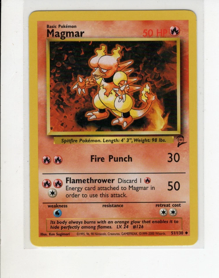 MAGMAR BASE 2 SET POKEMON CARD 51/130 LP - Image 1 of 1
