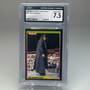 Undertaker 1992 Merlin WWF Gold Series 1 #60 CGC 7.5 Black Border Vintage SSP - Picture 1 of 2