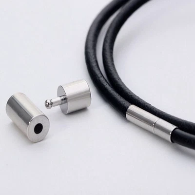 50 piezas cierres de bayoneta de latón plateado para pulsera de cordón de cuero de 2 mm cierres de collar Foto 1 de 4