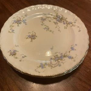 4 Popegosser Fleurette Blue Floral 7” Dessert Plates - Picture 1 of 6
