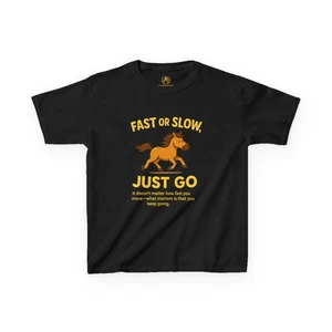 T-Shirt – “Fast or Slow, Just Go” Kids motivational T-shirt - Picture 1 of 105