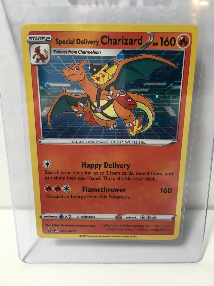Special Delivery Charizard SWSH075 SWSH: Sword & Shield Promo Cards Holo NM - Image 1 of 4