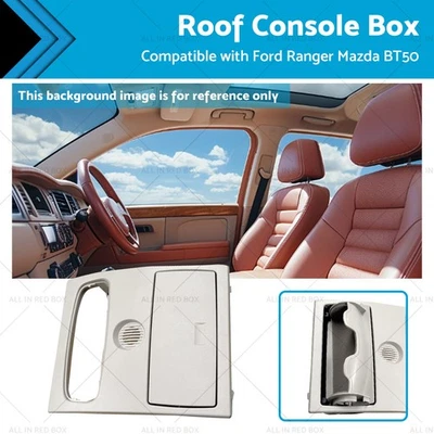 Roof Console Box Sunglass Holder Suitable For Mazda BT50 Ford Ranger 12-19 Gray​ - Image 1 of 4