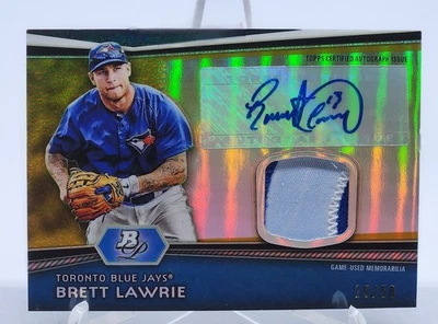 Bowman Platinum Gold Refractor 15/50 Brett Lawrie RPA RC 2012 - Blue Jays Foto 1 de 2