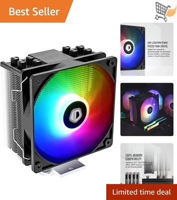 CPU Cooler Air 4 Heatpipes 120mm PWM Fan ARGB Sync LGA 1700 Compatible - Image 1 of 4