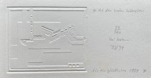 Kai Hackemann,  geprägte, signierte Radierung " ohne Titel" 1993, .Nr. 29/140 - Bild 1 von 3