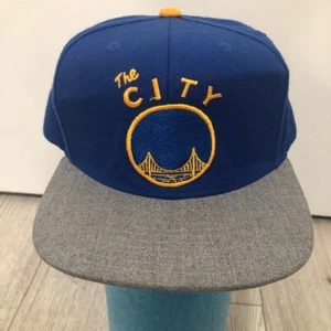 Golden St. Warriors Hat Men's Adult Snapback Blue Adidas Baseball Cap - Picture 1 of 9