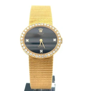 Rolex Cellini Ladies Watch Vintage Diamond Bezel 18k Yellow Gold - Picture 1 of 8
