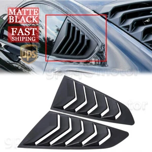 For Ford Mustang 2015-2020 Side Quarter Window Louvers Rear Sun Shade Cover - Picture 1 of 6