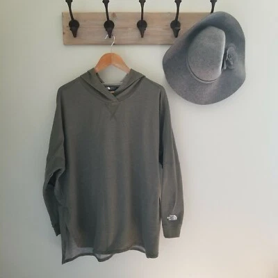 Sudadera con Capucha Ligera The North Face Oliva Verde Ejército Terry Francés Mujer L Foto 1 de 4
