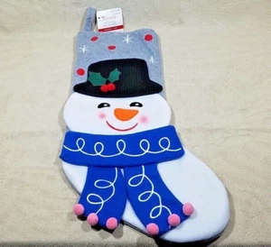 BUFANDA AZUL DE NAVIDAD CALZONCILLAS HAPPY HOLIDAY JOLLY SNOWMAN PUNTO ROJO ROSA BOLA - Imagen 1 de 12