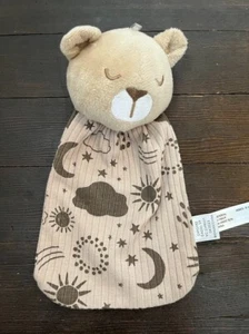 DreamGro Baby Lovey Plush Brown Teddy Bear Jersey Clutch Moon Stars Clouds 2023 - Picture 1 of 3