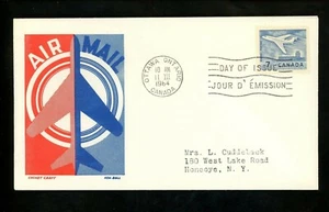 Postal History Canada FDC #414 Boll Cachet Craft 7c Definitive Jet Airplane 1964 - Picture 1 of 2