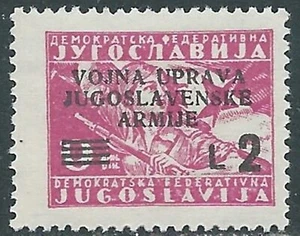 1946 OCCUPAZIONE JUGOSLAVA LITORALE SLOVENO 2 LIRE SU 9 D MNH ** - RB41 - Picture 1 of 1