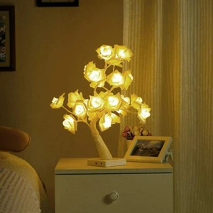 LED Baum Roses Pflanze Rose Blume Zweige beleuchtet Lichter B?umchen Bonsai Deko - Bild 1 von 12